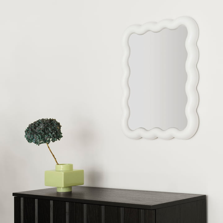 Deko Objects en Illu spiegel, 65 x 50 cm, wit van Normann Copenhagen