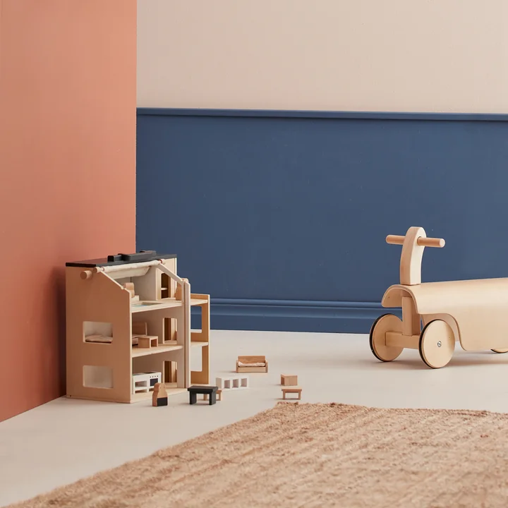 Aiden Draagbaar poppenhuis met accessoires van Kids Concept