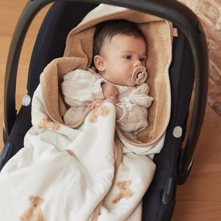 Wikkeldeken voor baby-autostoeltje, Teddybeer, veelkleurig by Jollein