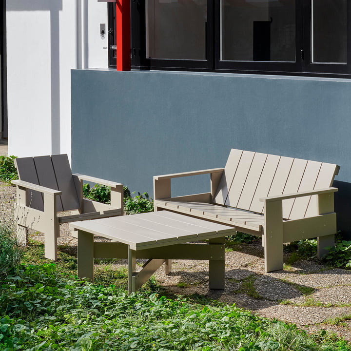 Crate Loungebank en bijzettafel van Hay