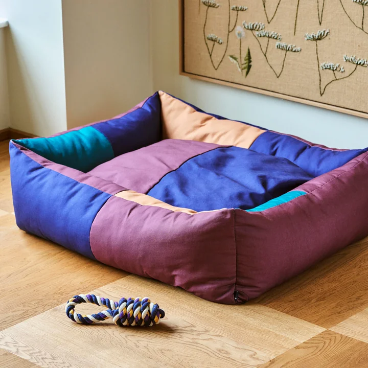 Dogs Touwspeeltje en hondenbed, L, bordeaux / groen by HAY