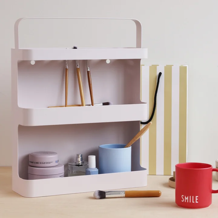 Camping draagbaar rek, 41,2 x 12 cm, pastelbeige van Design Letters