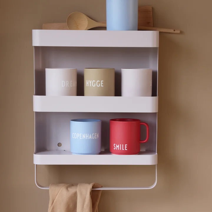 Camping draagbaar rek, 41,2 x 12 cm, pastelbeige van Design Letters