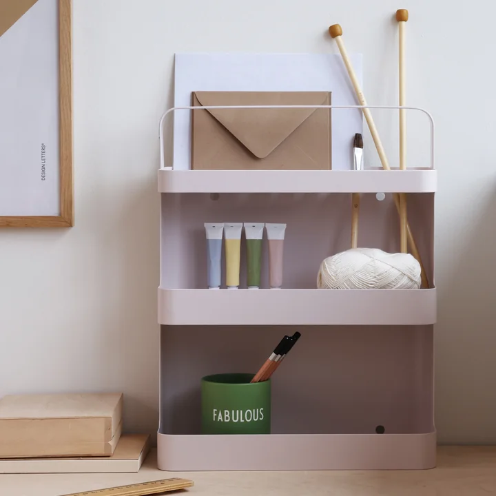 Camping draagbaar rek, 41,2 x 12 cm, pastelbeige van Design Letters