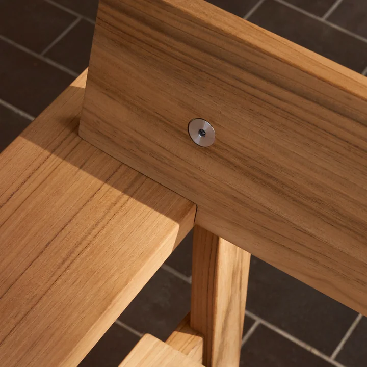 GL101 Timbur Tuinbank, onbehandeld teakhout van Carl Hansen