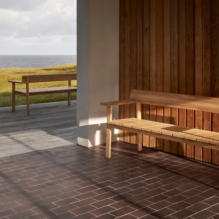 GL101 Timbur Tuinbank, onbehandeld teakhout van Carl Hansen