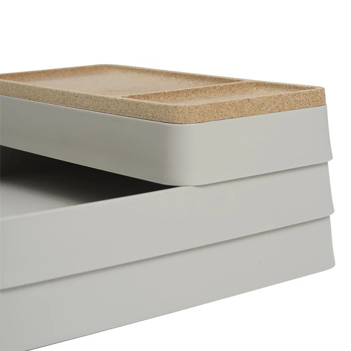 Arrange Desktop Organizer, grijs / kurk van Muuto