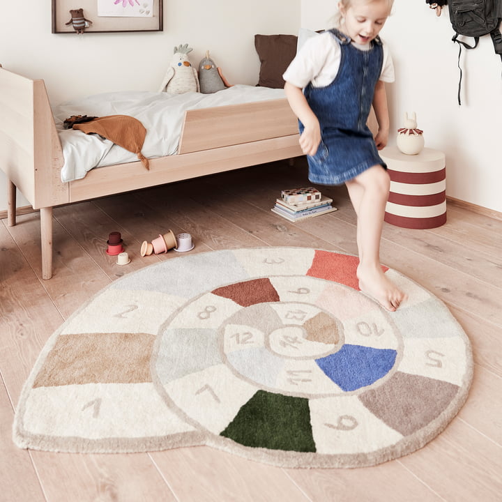 Nautilus Vloerkleed, beige/wit van OYOY Mini