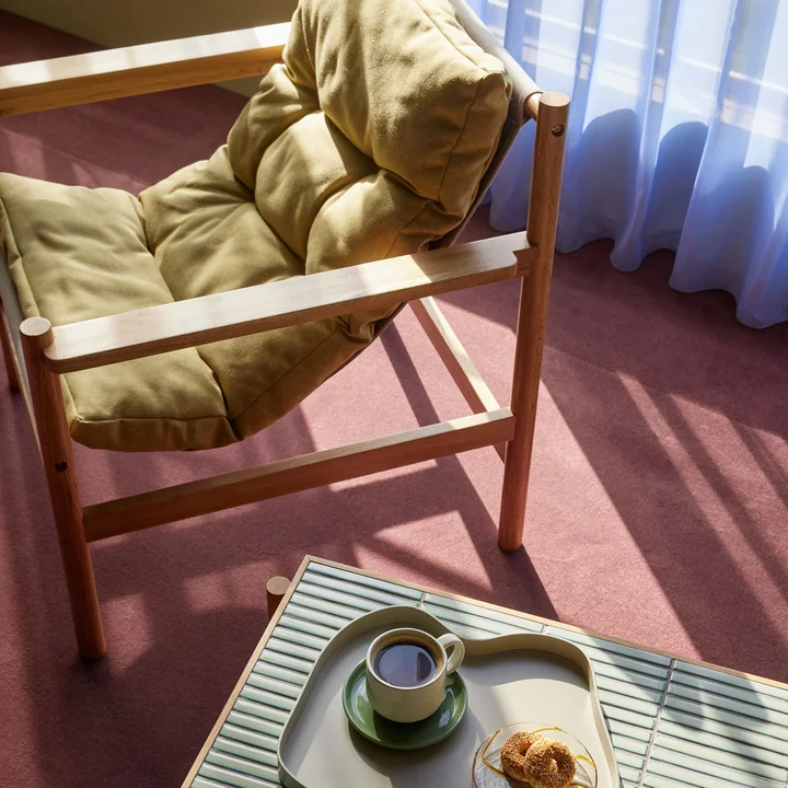 Erfgoed loungestoel met kruk van Hübsch Interior