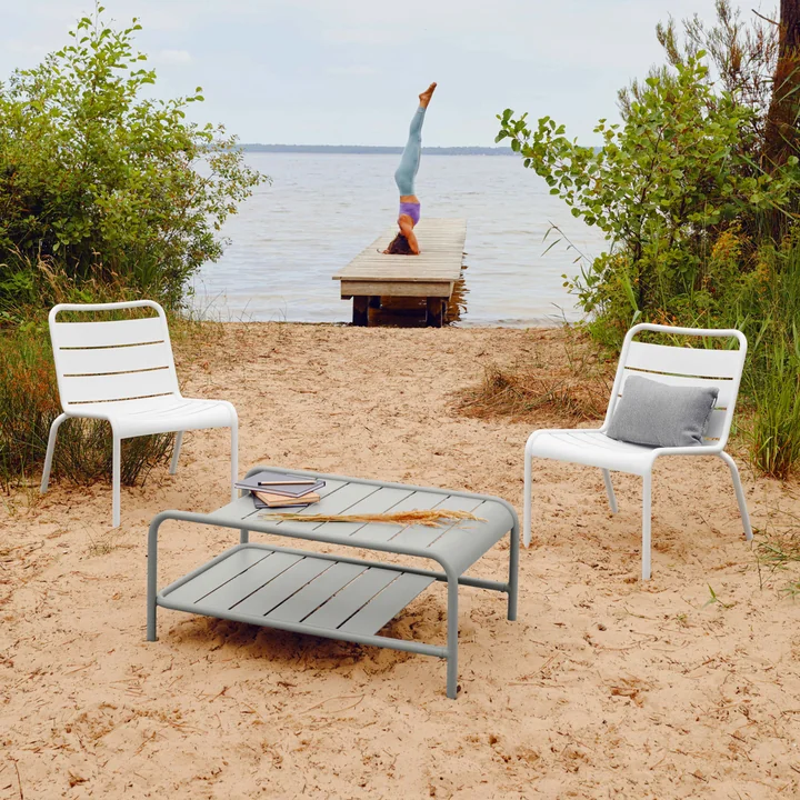 Fermob - Luxembourg lage tafel, 90 x 55 cm, lapilli grijs