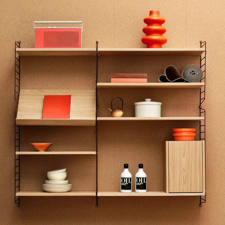 String - Klein kastelement, 28 x 30 x 38 cm, eiken