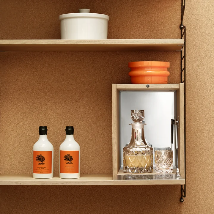 String - Klein kastelement, 28 x 30 x 38 cm, eiken