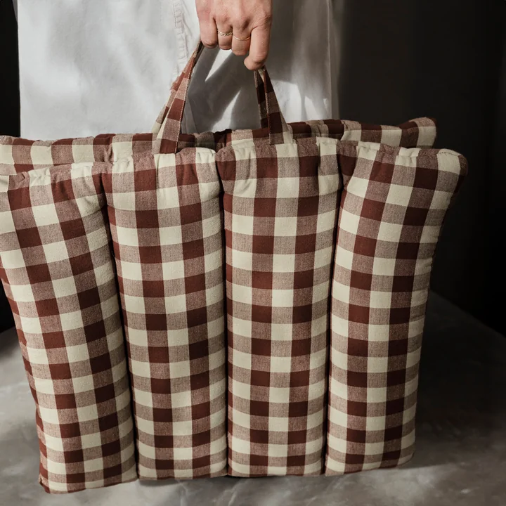 Bothy Check Vouwmat, kaneel/grijsgroen van Ferm Living