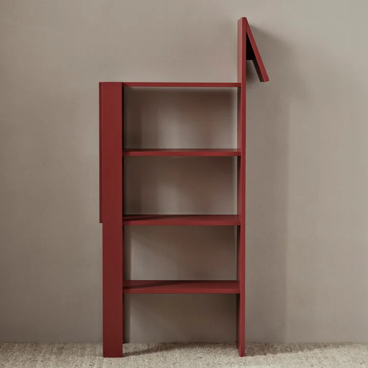 Giraffe Boekenplank, rood van Ferm Living
