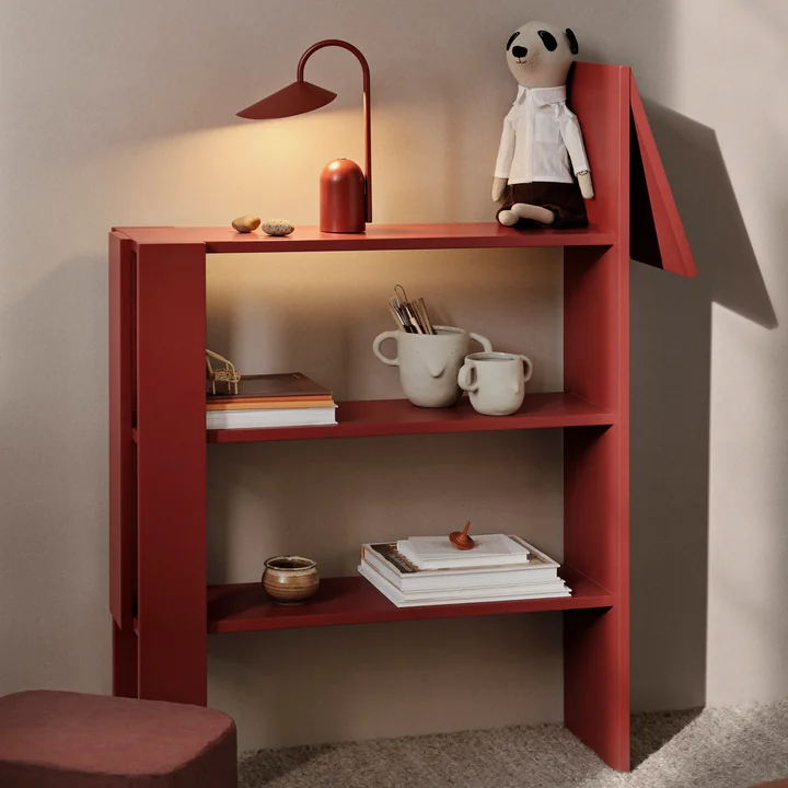 Arum Oplaadbare tafellamp en boekenkast Horse, rood by Ferm Living