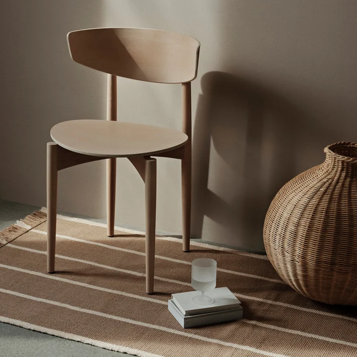 Herman Stoel, hout, wit geolied beuken van Ferm Living