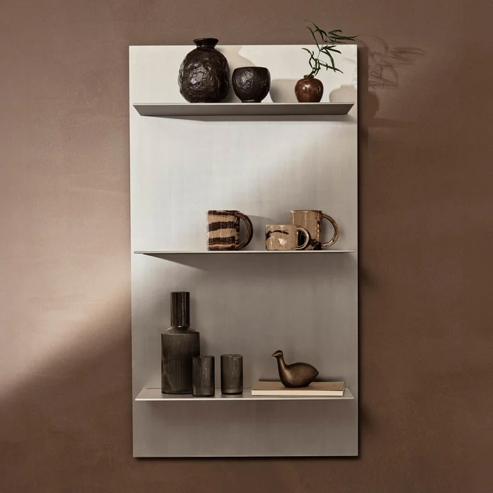 Voorraad Driedubbele wandplank, aluminium van Ferm Living