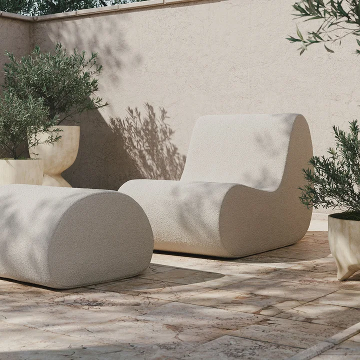 Rouli Center Modul Fauteuil, gebroken wit (Pure Bouclé) van Ferm Living