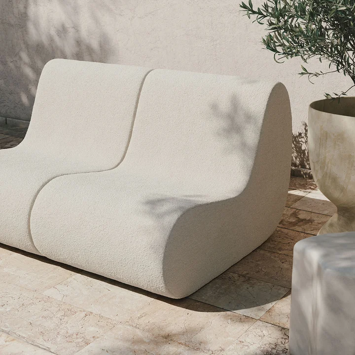 Rouli Center Modul Fauteuil, gebroken wit (Pure Bouclé) van Ferm Living