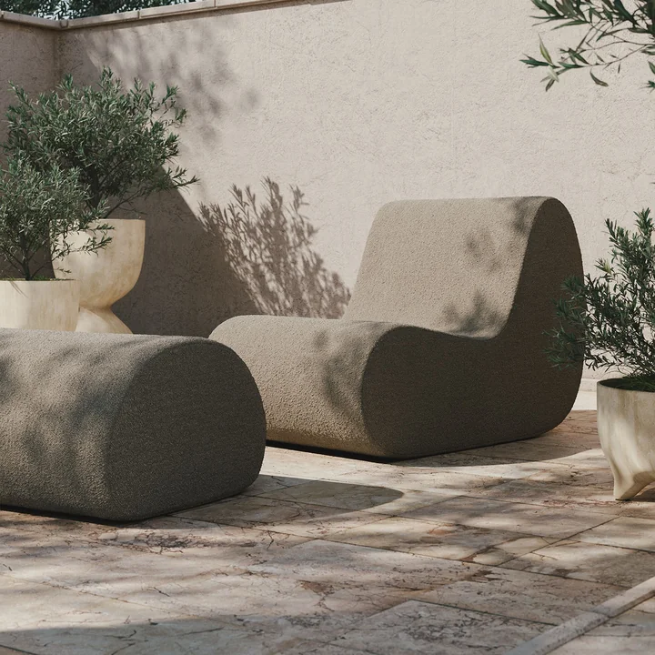 Rouli Center Modul Fauteuil, zand (Pure Bouclé) van Ferm Living