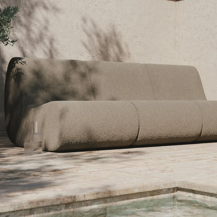 Rouli Center Modul Fauteuil, zand (Pure Bouclé) van Ferm Living