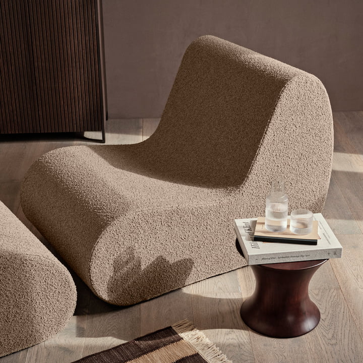 Rouli Center Modul Fauteuil, zand (Pure Bouclé) van ferm Living