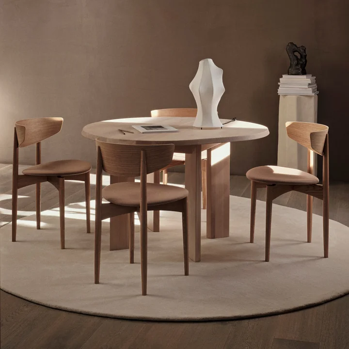 Tarn Eettafel, 115 cm, wit geolied beuken by Ferm Living