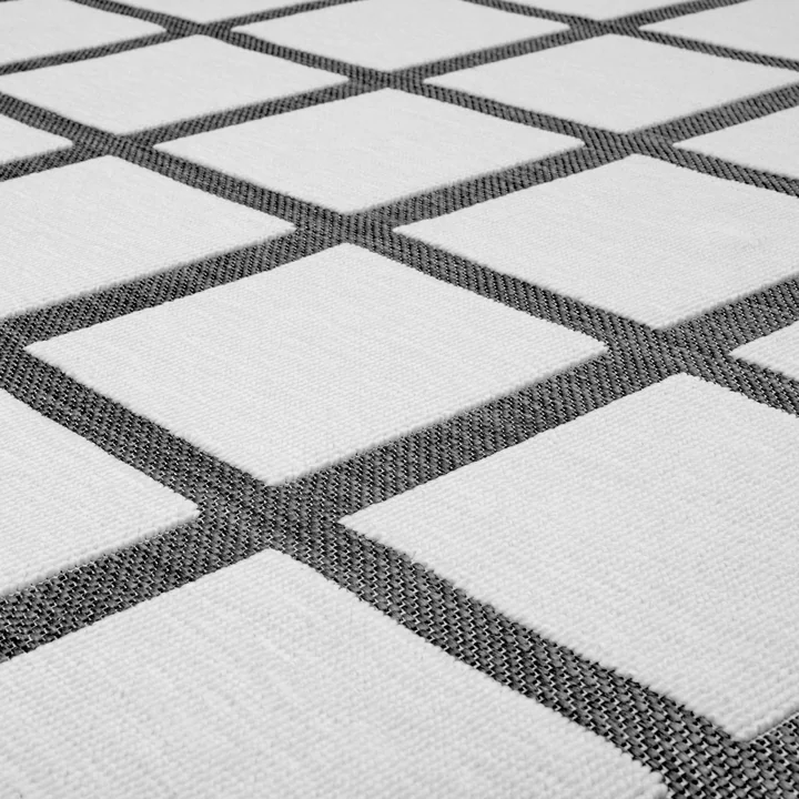 Fatboy - Carpretty Grand Checky buitenkleed, 200 x 290 cm, zwart/wit