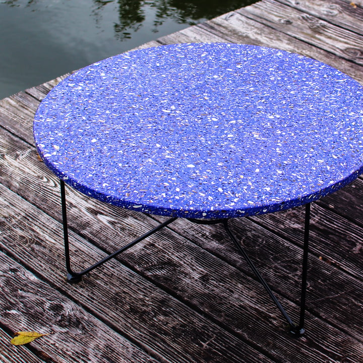 Acapulco Design - The Low Table, H 36 x Ø 65 cm, Terrazzo / acapulco lila