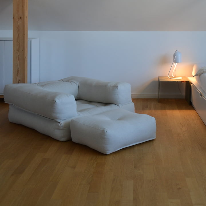 Cube Fauteuilbed, 90 x 190 cm, linnen van Karup Design