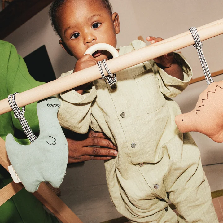 Dinosaurus speelboog, naturel esdoorn van Nobodinoz