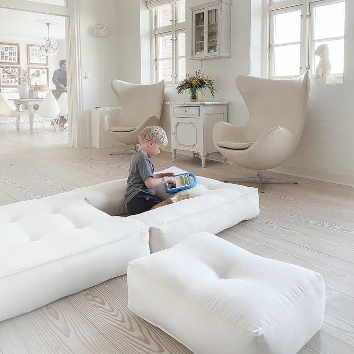 Cube Fauteuilbed, 90 x 190 cm, linnen van Karup Design