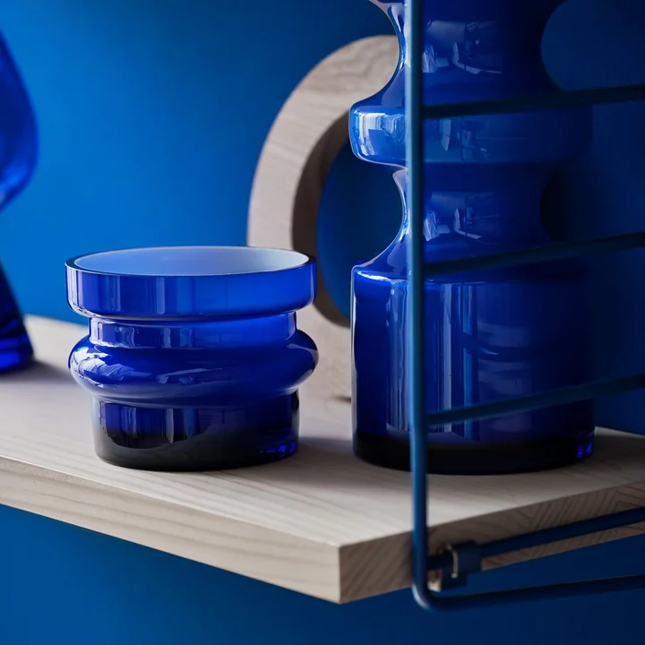 String - 1949-2024 Wandplank, wit geolied grenen / blauw (7 5. jubileumeditie)