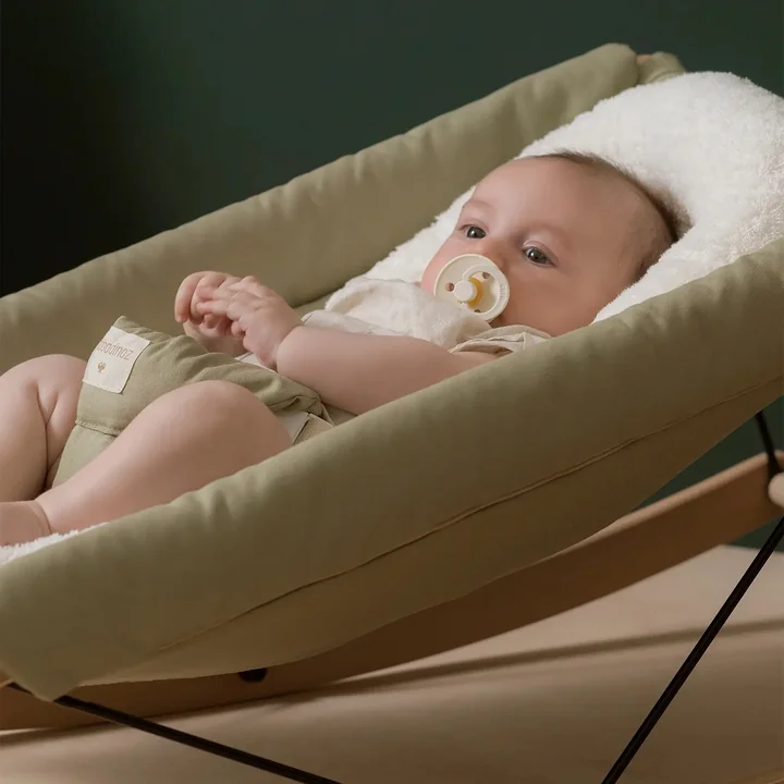 Growing Green Kussen voor babywipstoeltje, naturel (katoenen badstof) van Nobodinoz