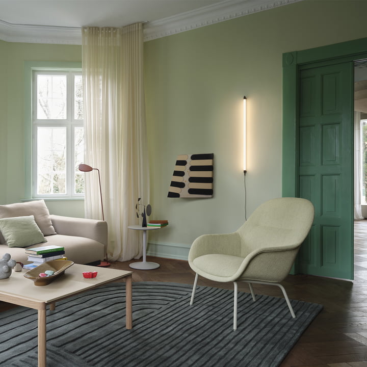 Muuto - Fiber Lounge Armchair Tube Base (gestoffeerd)