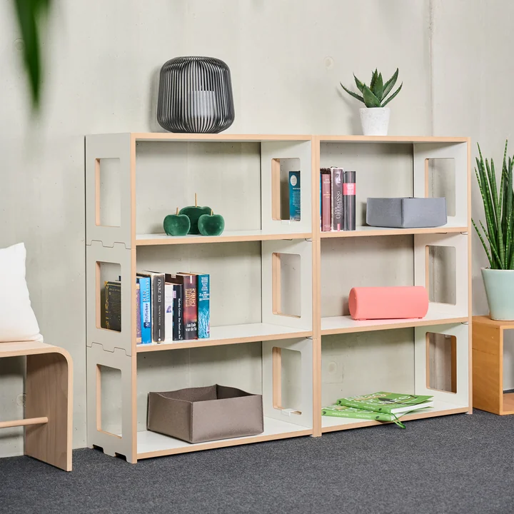 Tojo hochstapler Blick - Reksysteem, legbord 152 x 73,5 cm, wit