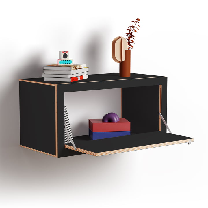 Ambivalenz - Fläpps Box dressoir 80 x 40 cm, zwart