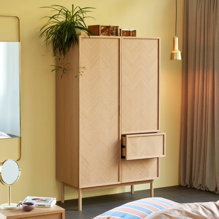 Hübsch Interior Herringbone - Kledingkast, eiken, groot