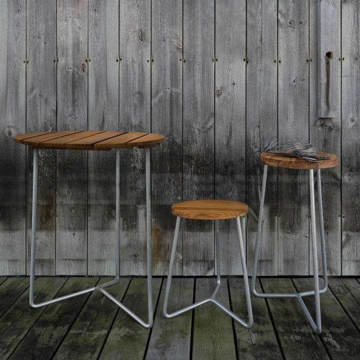 6B 60 Tuintafel Ø 60 cm, teak van Grythyttan