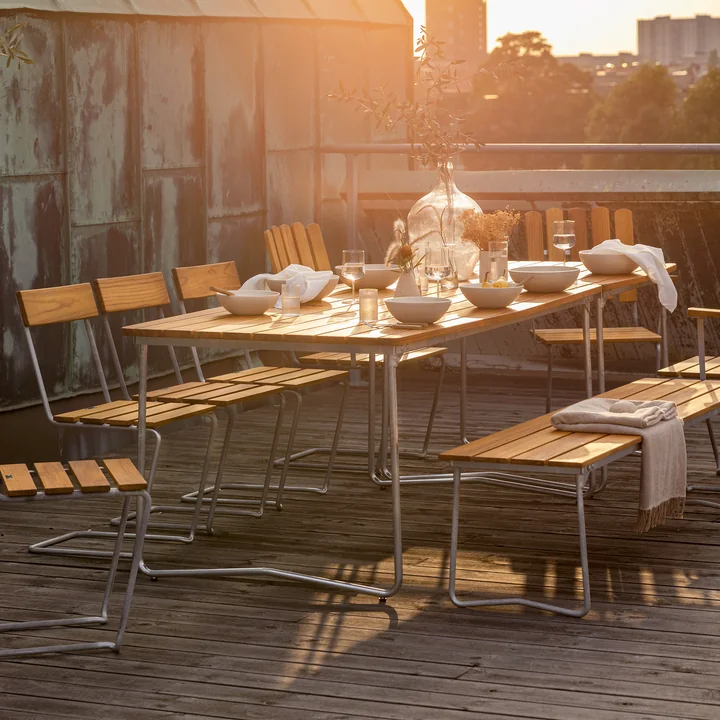 B31 170 Inklapbare tuintafel 170 x 92 cm, teak van Grythyttan