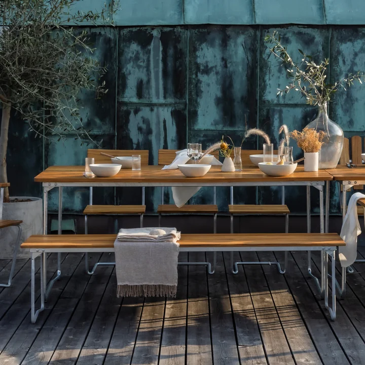 B31 170 Inklapbare tuintafel 170 x 92 cm, teak van Grythyttan