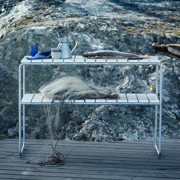 Grythyttan - L105 Bijzettafel tuin, eiken wit gelakt