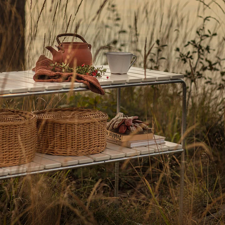 Grythyttan - L105 Bijzettafel tuin, eiken wit gelakt