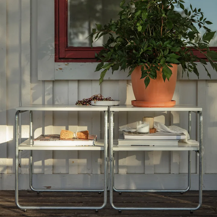 L45 Bijzettafel tuin, eiken wit gelakt by Grythyttan