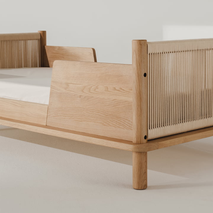 Latitude Nobodinoz - Evolutive Junior bed met uitvalbescherming, 70 x 140 cm, eiken natuur