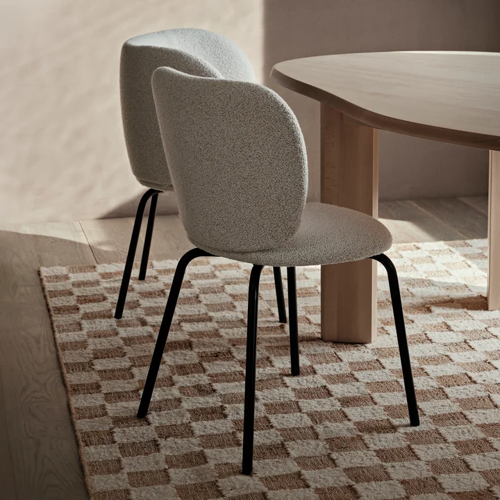 Rico Ferm Living - Stoel, gebroken wit gemêleerd (Soft Bouclé)