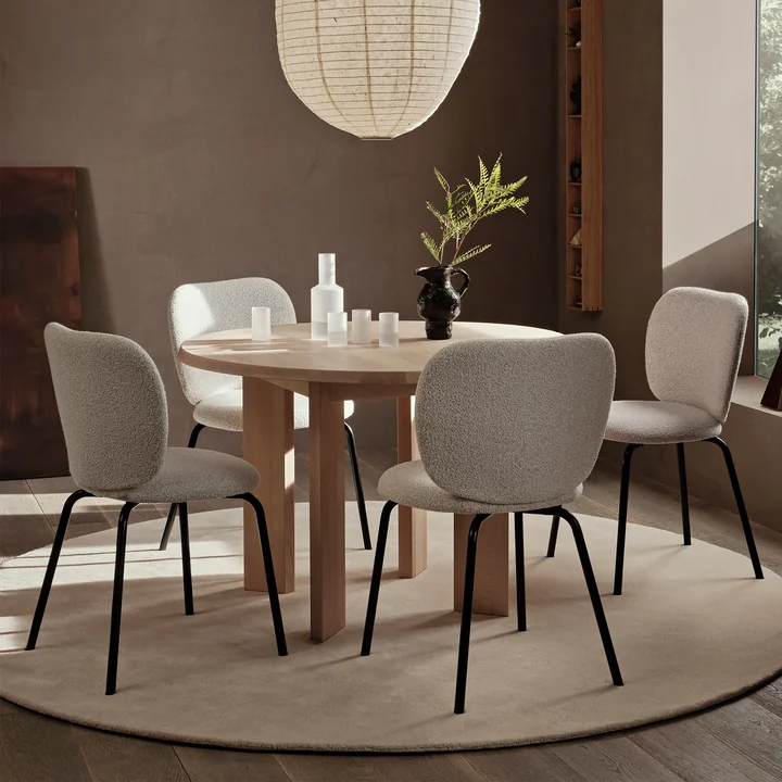 Rico Ferm Living - Stoel, gebroken wit gemêleerd (Soft Bouclé)