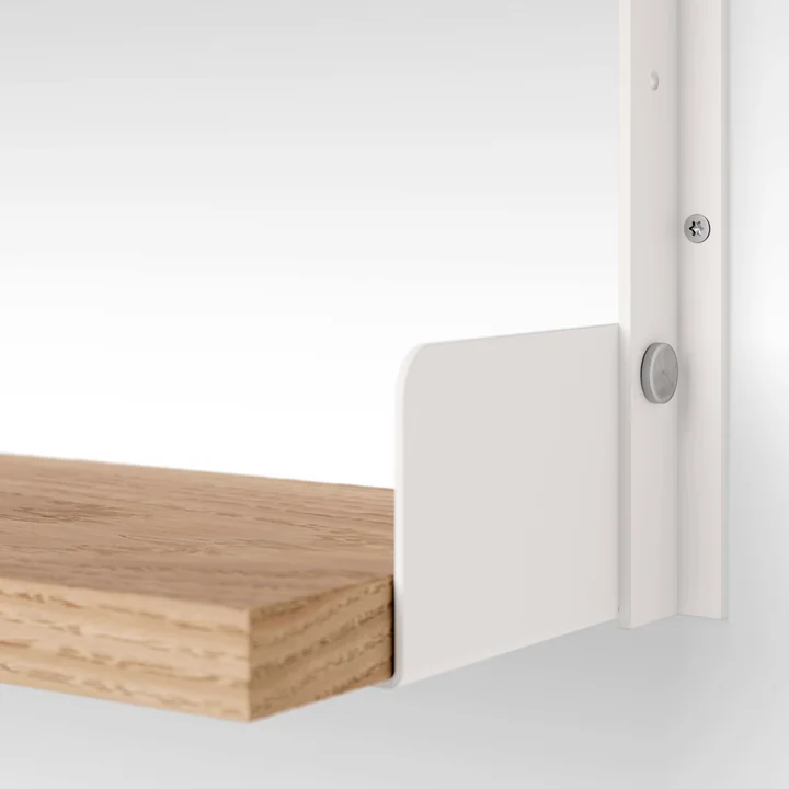 New Works Tea - Wandplank, eiken / wit