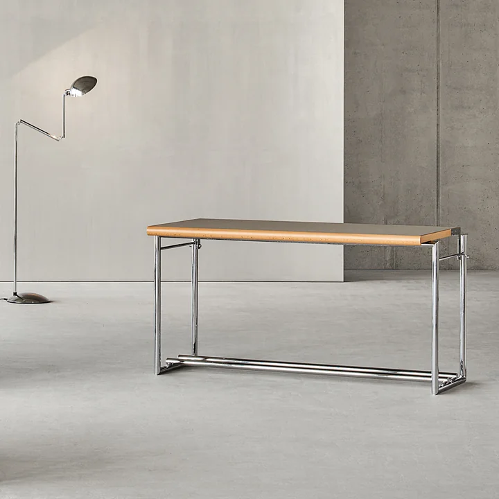 Menton Classicon - Bijzettafel, draaibaar, grijs/zwart, frame chroom