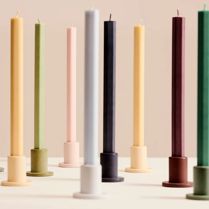 Hexagon Staafkaarsen H 24 cm vanaf HAY